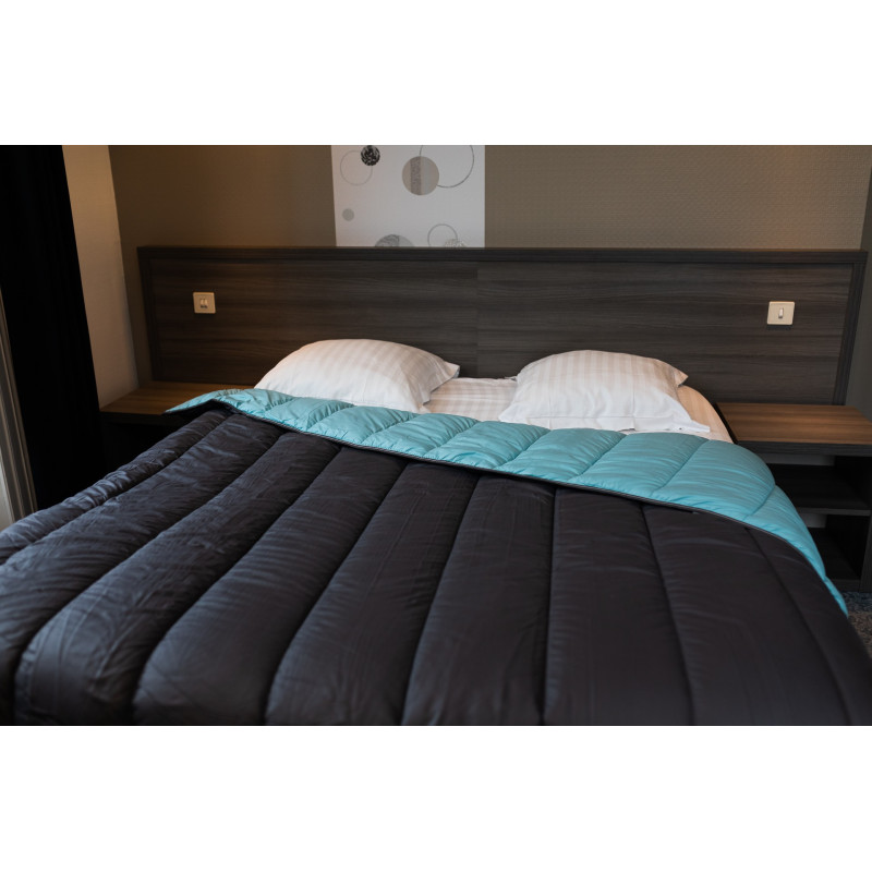 Couette microfibre GRIS/BLEU