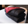 Couette microfibre GRIS/BOURGOGNE